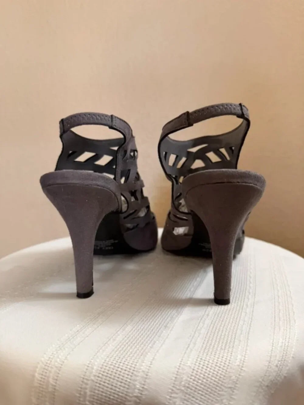 Impo pointed cage sling back heels